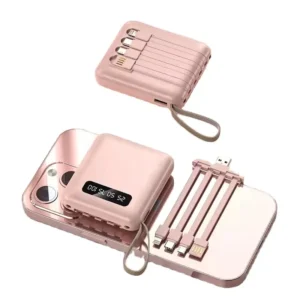 Trading products 2024 electronic gadgets Large capacity mini built-in data cable power bank Small portable mini power bank