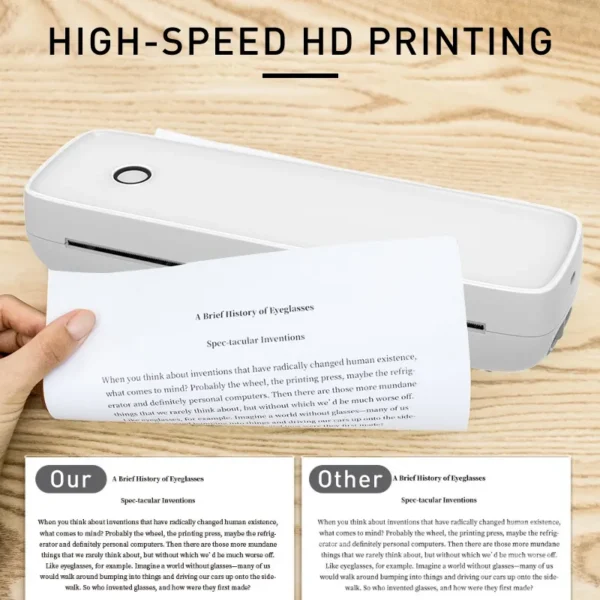 Cheap Blue Tooth Pocket Photo Document Printer Portable Phone Digital Wireless A4 Thermal Printer